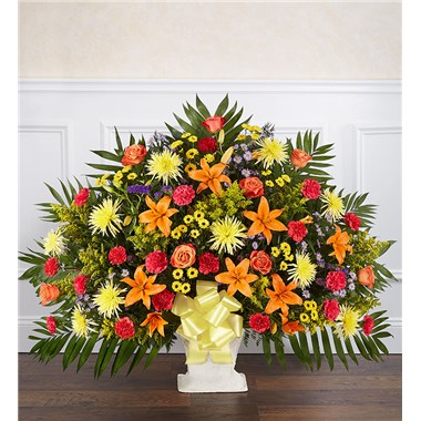 Heartfelt Tribute&trade; Floor Basket- Bright